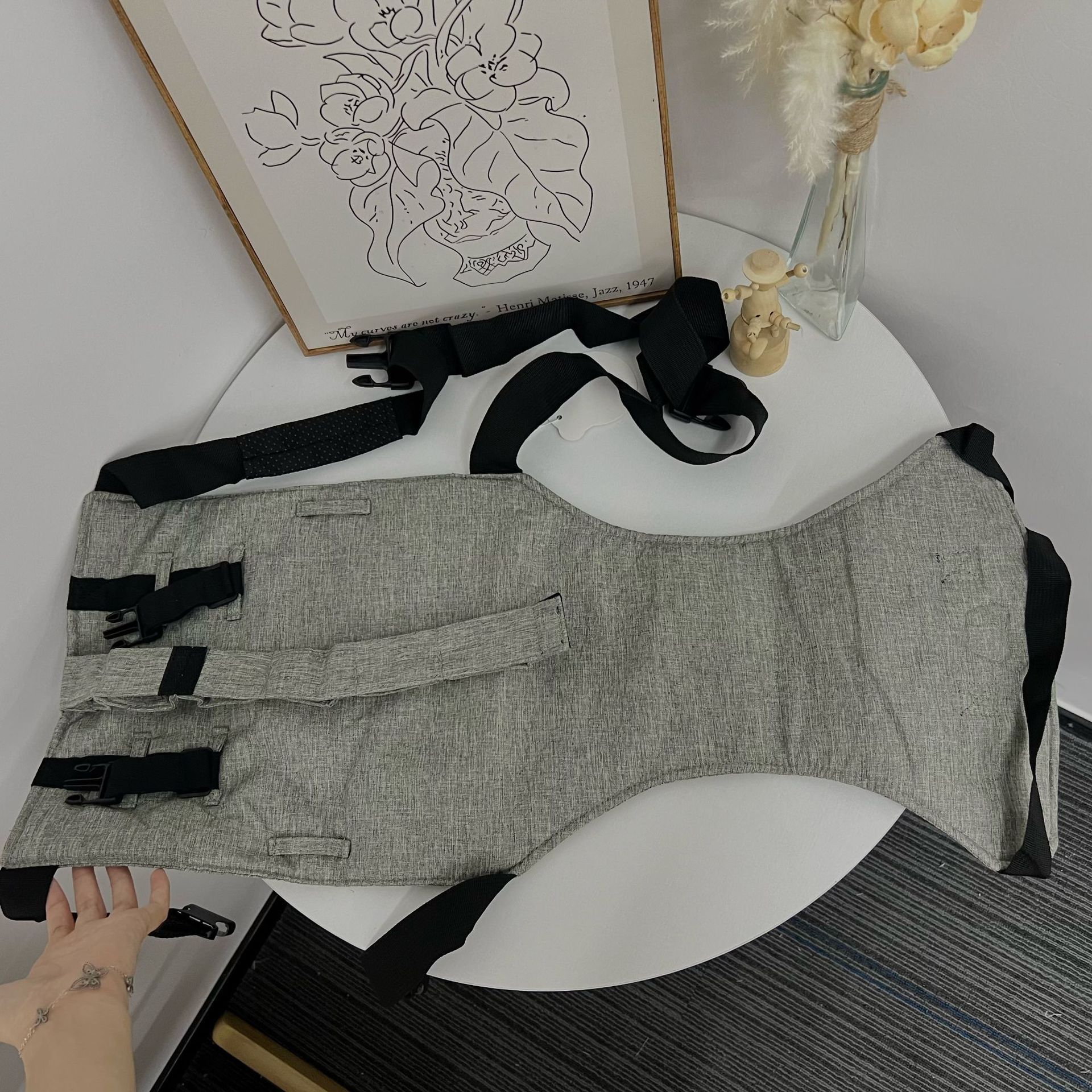 Transfronterizo Amazon explosión oso dinosaurio bordado silla de comedor respaldo fijo comedor para niños cinturón de fijación anti-caída