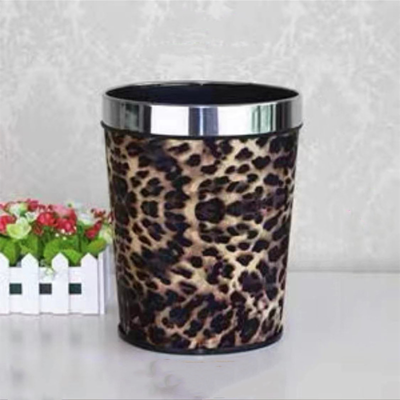Directo de fábrica gran cubo de basura de cuero cónico creativo hogar cocina baño sala de estar cubo de basura Hotel