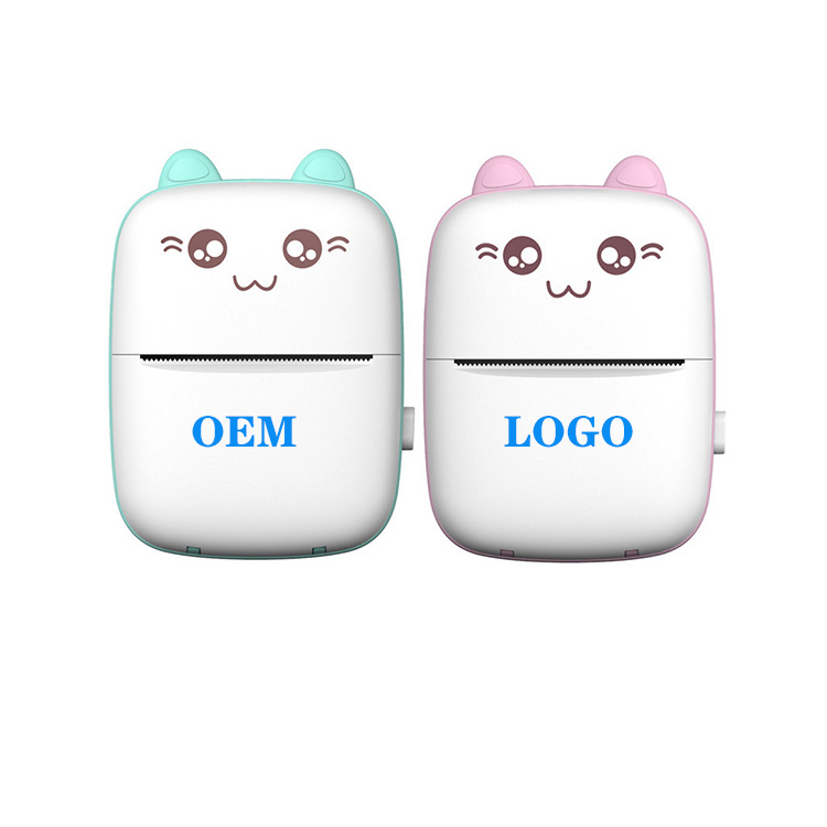 Soporte personalizado LOGO patrón mini bolsillo estudiante etiqueta impresora térmica portátil de errores de imprenta