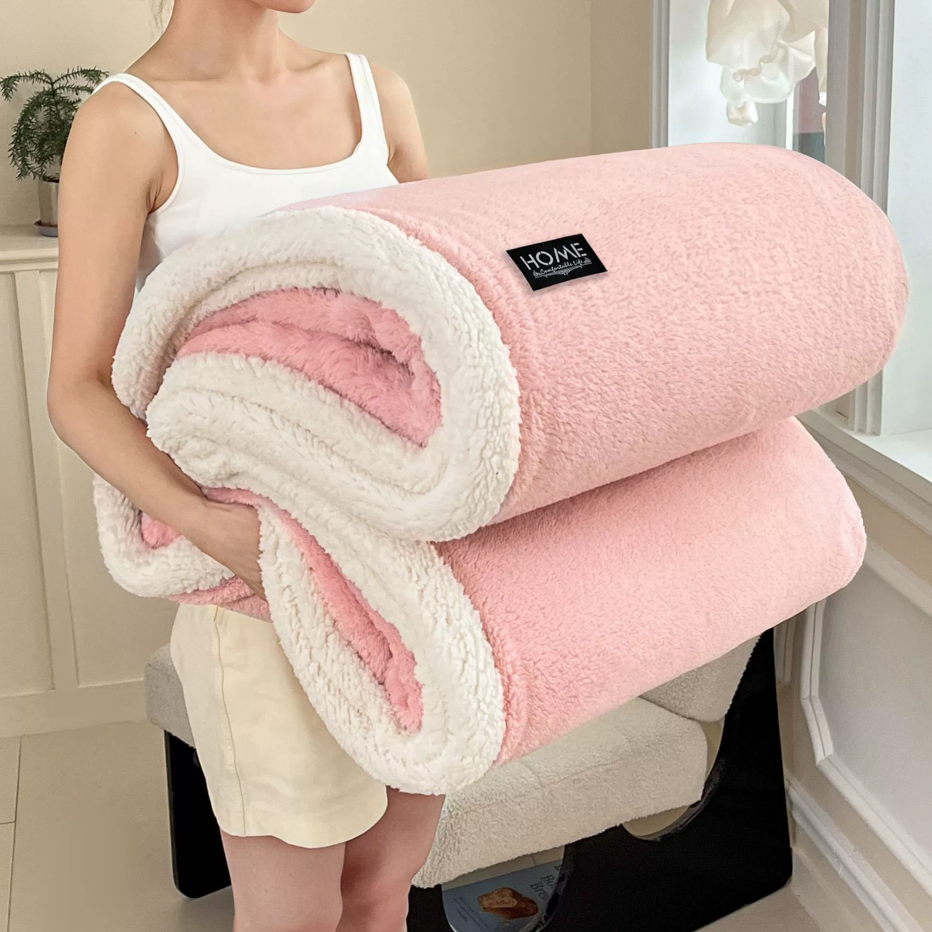 Одеяло-подушка Keep-Warm, утолщённая двухслойная флисовая ткань, различные размеры и цвета
