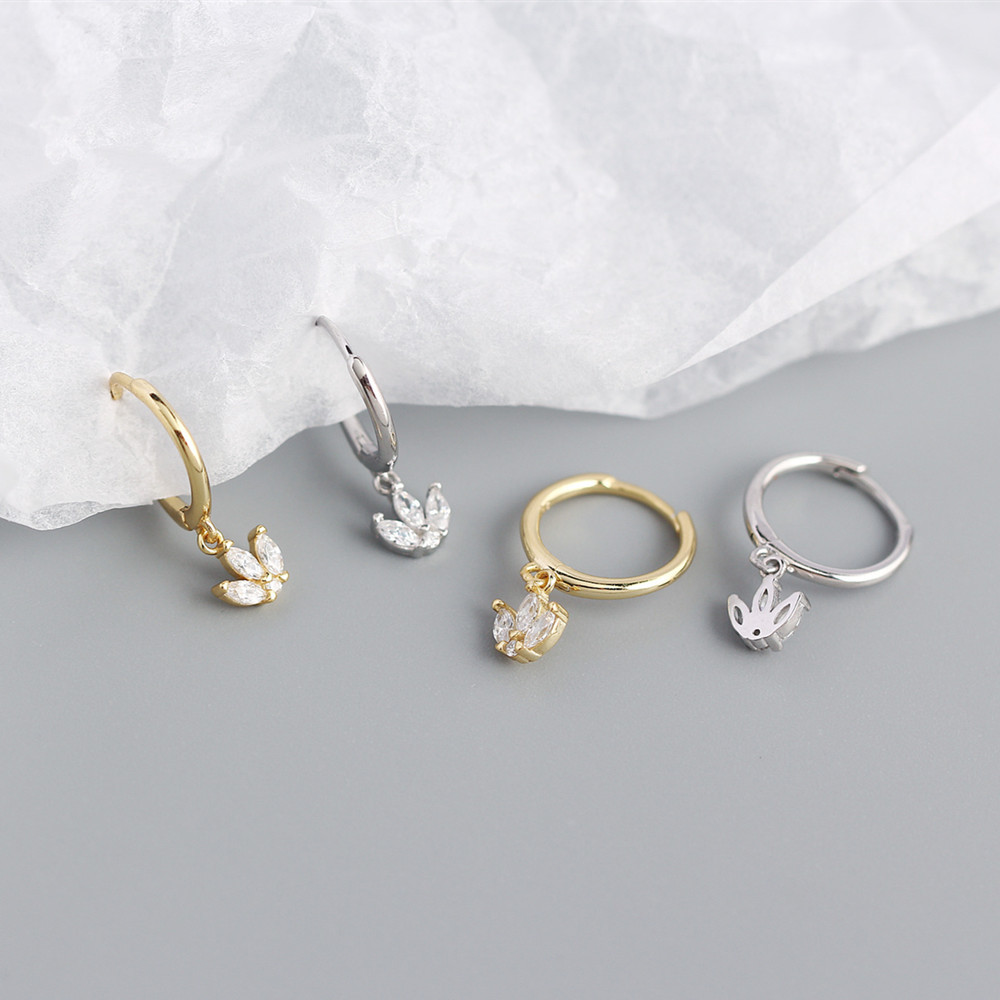 Geometric Fashion 925 Sterling Silver Gem Plating Earrings display picture 4