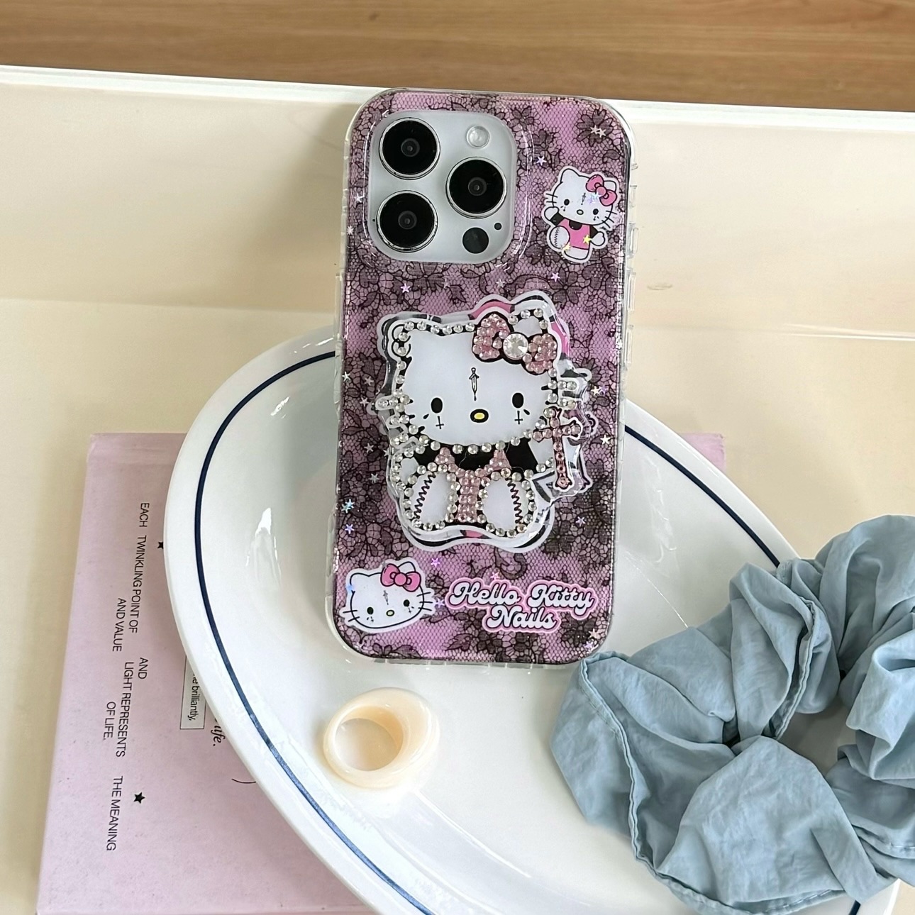 Retro leopardo estampado flor gato para Apple 15ProMax funda para teléfono móvil 16Pro soporte de diamante lateral 14/13 femenino 16