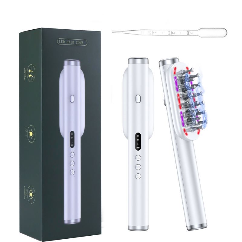 新しいrfrfヘアケア櫛EMSマイクロ電流電動マッサージ櫛頭皮上薬器櫛ヘアケア機器|undefined