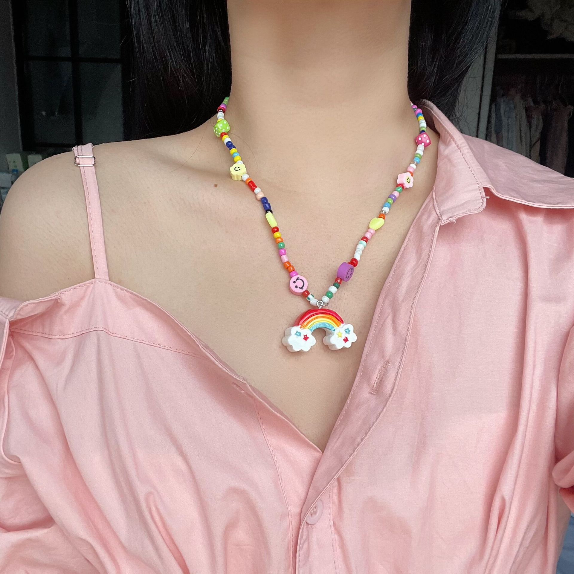 Fashion Cartoon Arylic soft clay Beaded Womenu0027S Necklace