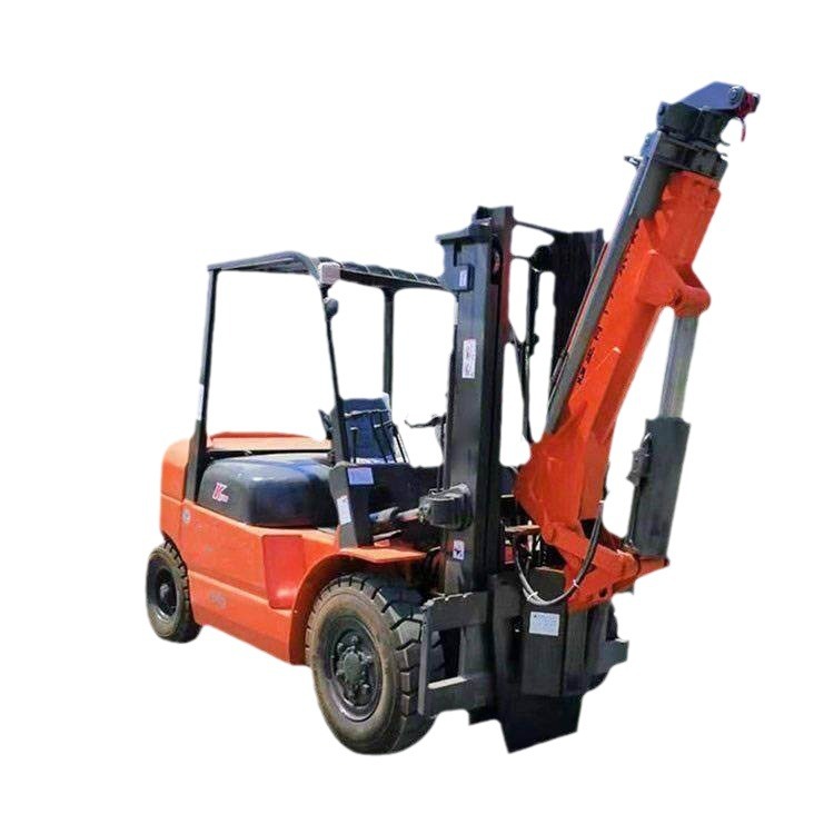 3T5 toneladas de carretilla elevadora de brazo volador grúa delantera grúa de cola colgante delantera con dientes de horquilla hechos en casa cuatro no como la grúa de transporte