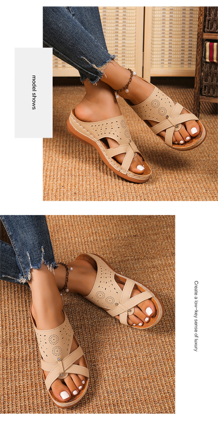 Sandali zeppa donna con punta aperta e plateau traforati_voghion.com