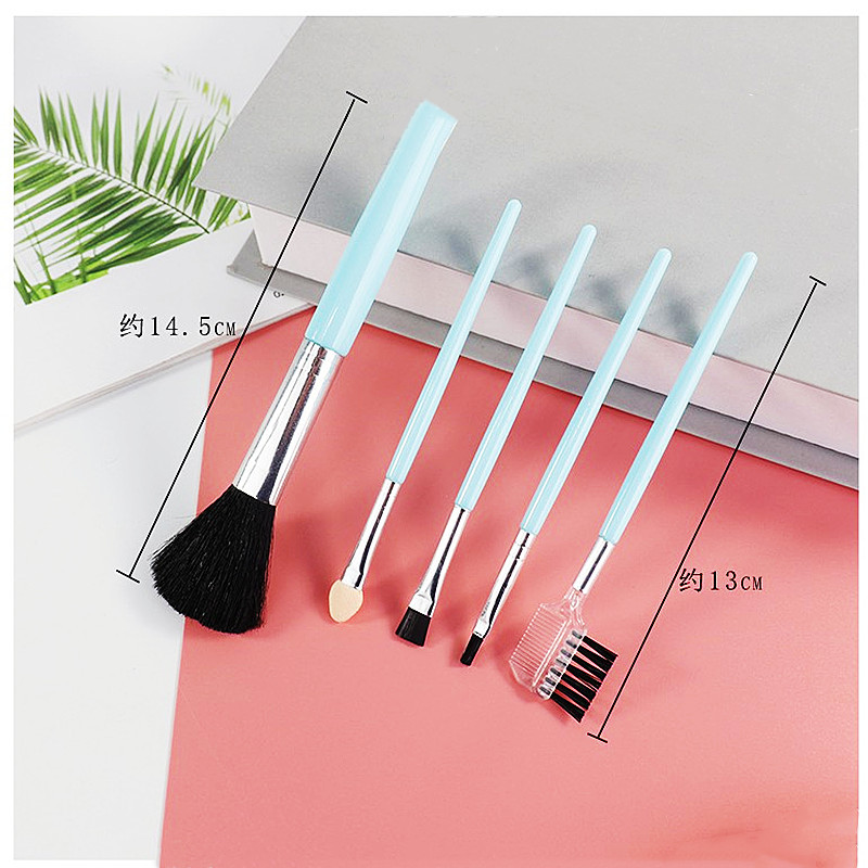 Venta al por mayor herramientas especiales de belleza Blush ceja labio ojo sombra cepillo traje maquillaje fabricantes suministro cepillo de belleza de 5 piezas