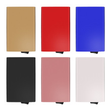 亚马逊信用卡盒金属卡包卡套银行卡铝合金卡夹自动弹出名片盒批发