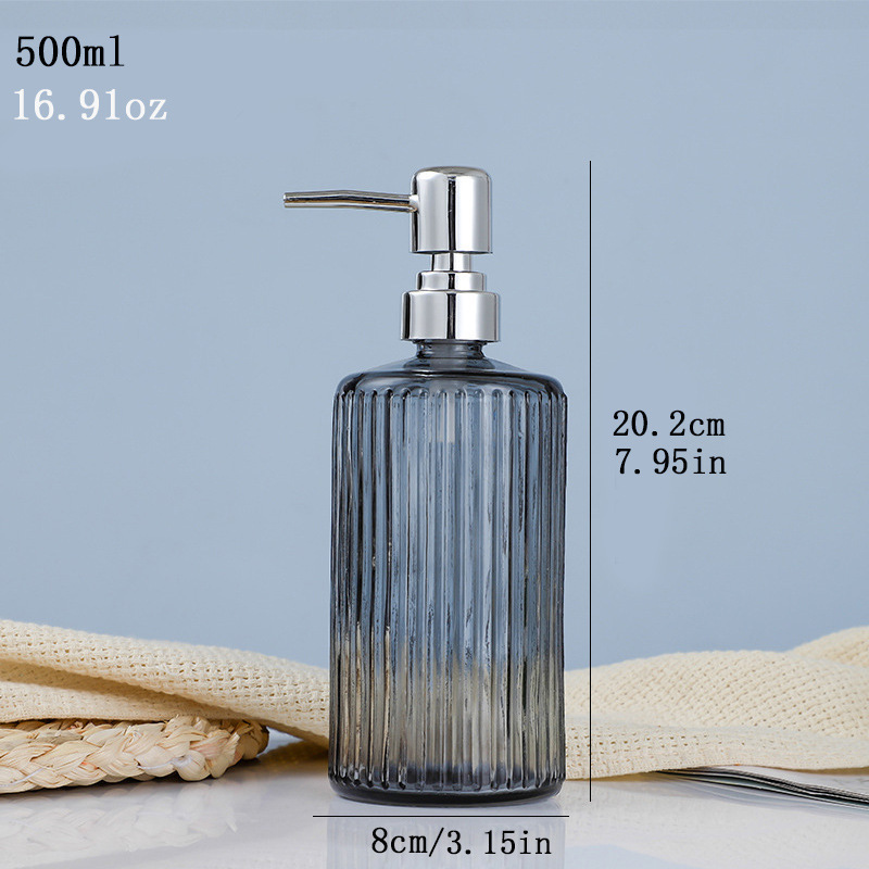 Botella de desinfectante de manos de comercio exterior botella de desinfectante de manos de alta calidad botella de vidrio 500ml botella vacía champú líquido de baño botella dividida