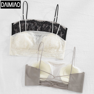 Spring New Lace French Style Underwear Women's Bra Small Chest Gathering Not Empty Cup No Steel Ring Inner Wing Sexual Beautiful Back Wrapping Chest