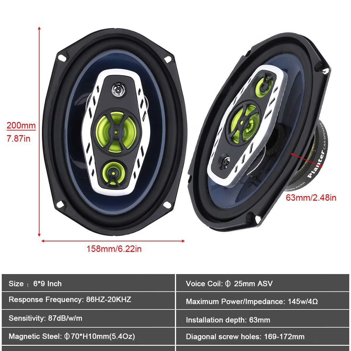 Directly supplied by the manufacturer: car audio speakers, 6X9 speakers, main unit subwoofer, car coaxial tweeter, amplifier speaker