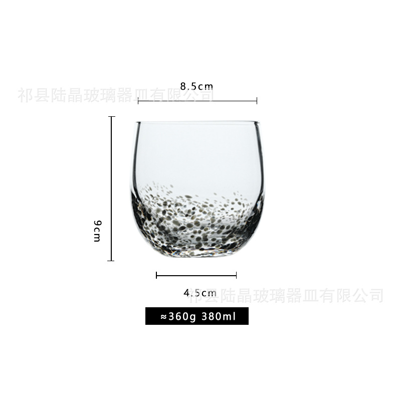 Lu Jing negro flor semilla Copa artificial soplado Copa vino cristal vidrio hogar vidrio vino vidrio