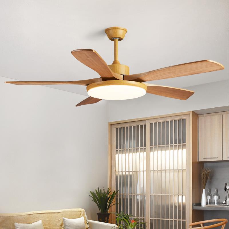 Air fan from natural wood for living room