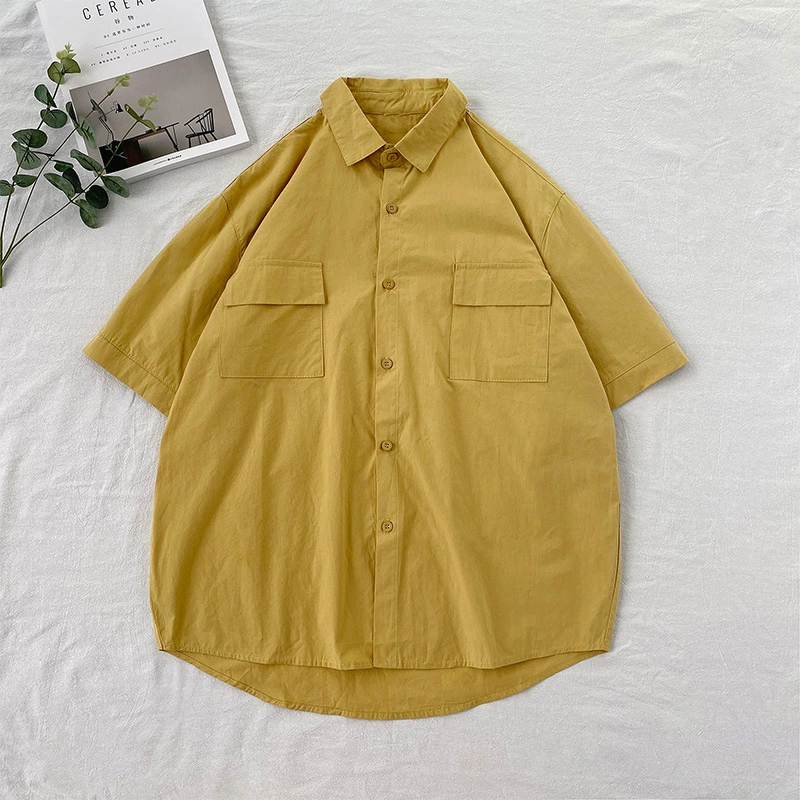 Solid Japanese shirt, white trend T-shirt