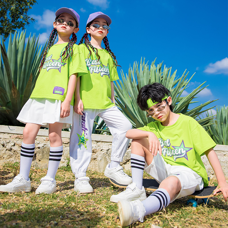 Summer Short Sleeve Kindergarten School Uniform College Style Sports Class Uniform June 1st Performance Uniform Group Photo Uniform