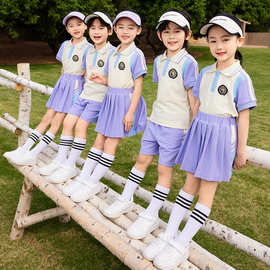 2024夏季新款校服儿童韩版运动服中小学生短袖幼儿夏装班服两件套