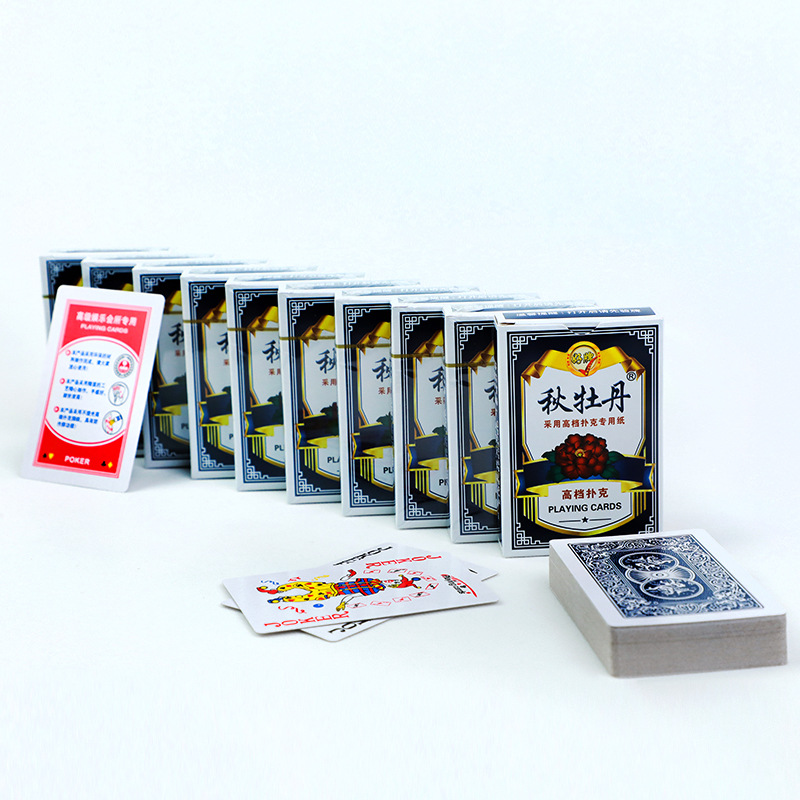 Autumn Peony 6077 Mid-to-High-End Thick Party Entertainment Gaming Playing Cards Zhengting Playing Card Factory Wholesale