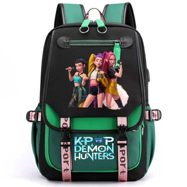O Backpack/Black and Green Witch Hunters 07