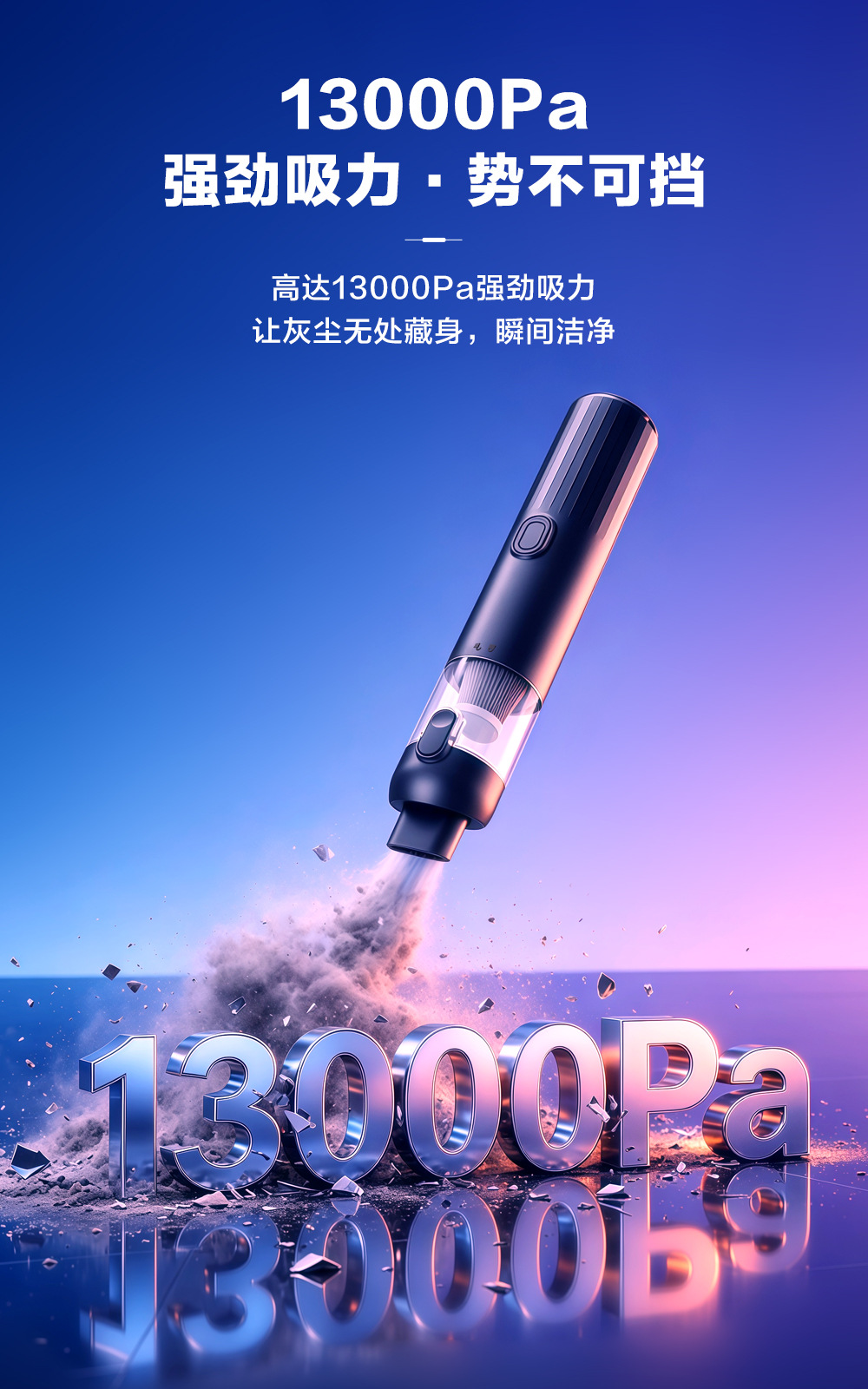 June Brushless Cross-Border Car Vacuum Cleaner Mini Household Compact Portable Handheld Car Dust Remover Handheld Wireless