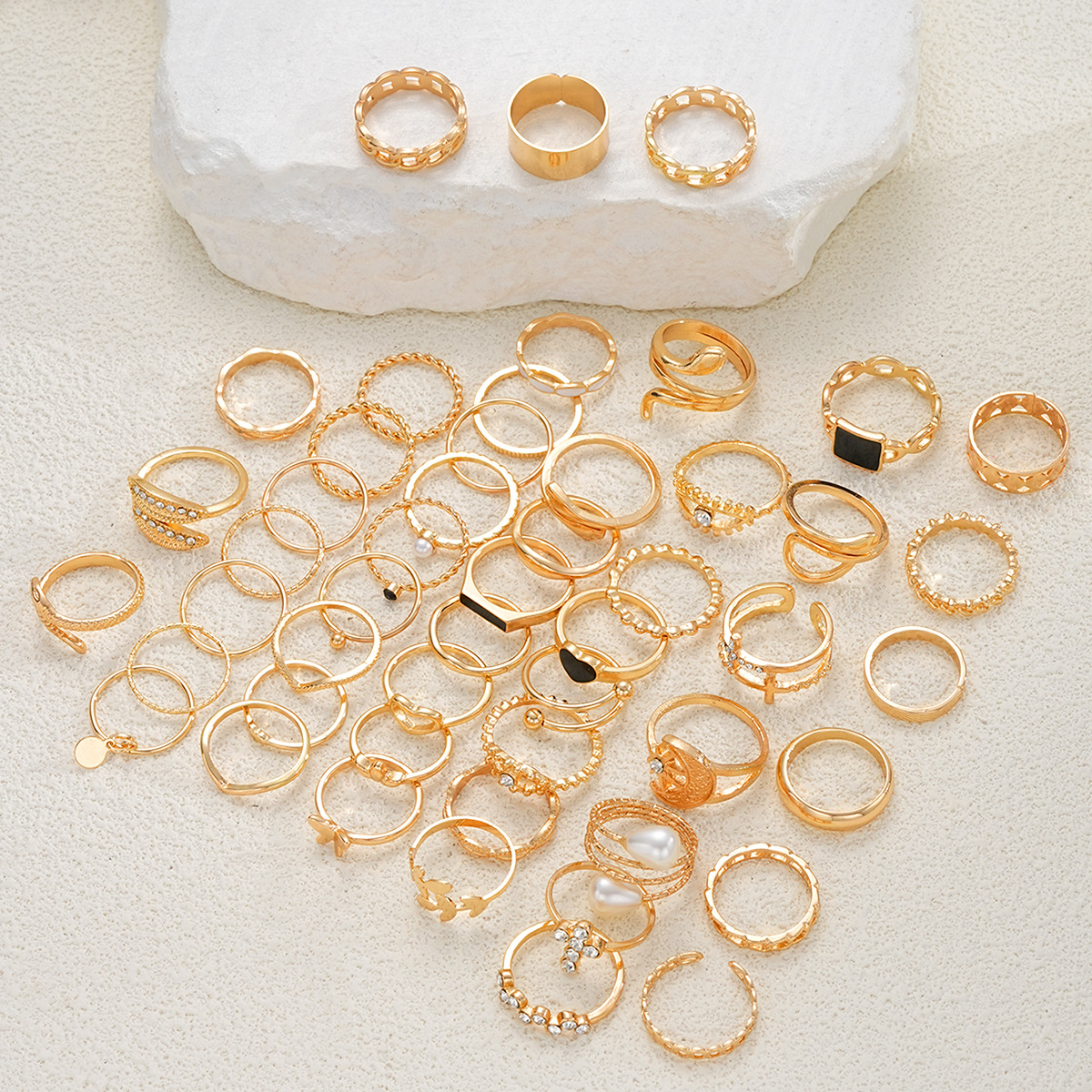 Minimalist Stackable Ring Set With Cubic Zirconia For Women_voghion.com