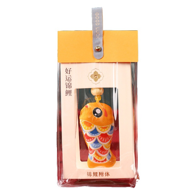 Lucky koi bolsita talismán de seguridad bolsa de loto bolsita portátil pequeño colgante adornos de coche Dragon Boat Festival bolsita