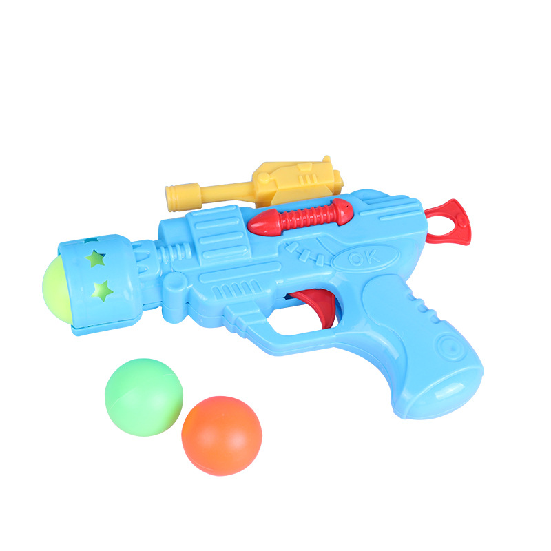 Pistola de tenis de mesa elástica, pistola de juguete, novedad creativa, juguete divertido para bebés y niños, pistola de juguete