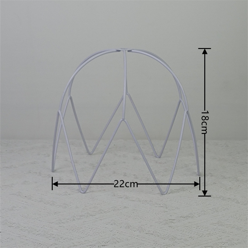 Araña de una pieza Pantalla de hierro marco E27 lámpara boca DIY hecho a mano recto marco cuadrado accesorios de hardware