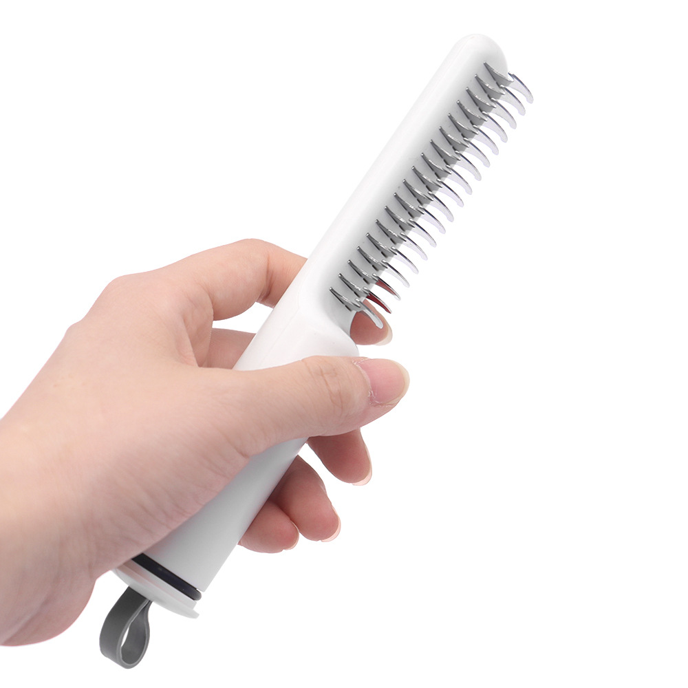 Nuevo peine de nudo abierto para mascotas, artefacto de peine de perro de acero inoxidable, peine de perro de pelo flotante, peine de pelo de gato al por mayor