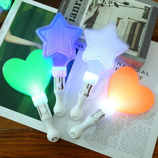 Fluorescent Stick Heart Stick Five-Pointed Star Light Stick Concert Event Flash Stick Led Digital Flash Stick Wholesale