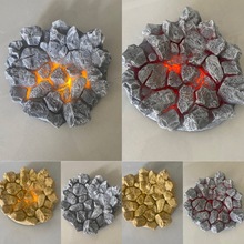 七龙珠海贼王石头黄土地台岩浆底座树脂发光手办场景裂纹diy自制