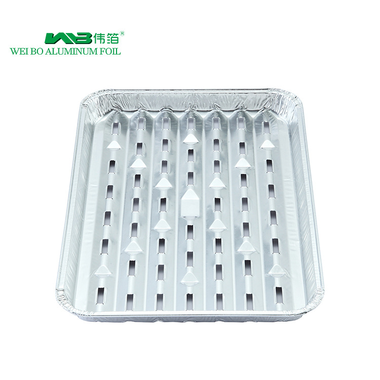 Aluminum foil square disposable barbecue oven, Minghuo barbecue bakery aluminum foil support outdoor barbecue picnic supplies 2