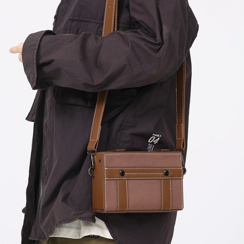 Box Bag Men's New Trendy Cool Small Square Bag Fashionable Casual Styling Bag Personalized Trendy Brand Mobile Phone Crossbody Bag_voghion.com