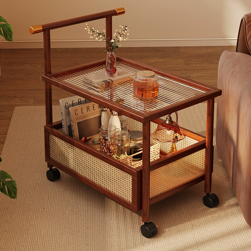 Приставной столик для дивана, передвижной боковой шкаф для гостиной, тележка для закусок в античном стиле, прикроватная полка для хранения, журнальный столик, небольшой оптовый продавец