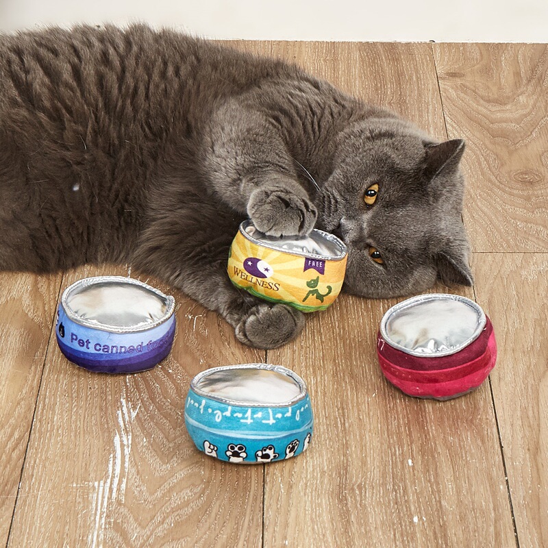 Cross-Border New Cat Canned Food Catnip Toy, Sound-Making Crinkle Paper Cat Toy, Scratch-Resistant Pet Toy, Dropshipping Cross-Border New Cat Canned Food Catnip Toy, Sound-Making Crinkle Paper Cat Toy, Scratch-Resistant Pet Toy, Dropshipping