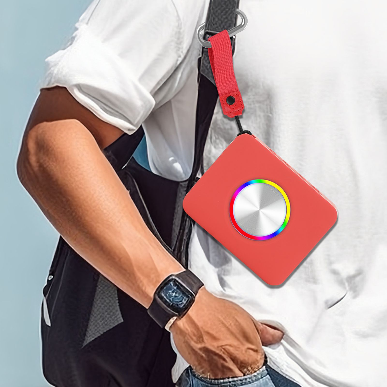 Mini subwoofer portatile da esterno di alta qualità, impermeabile, colorato, wireless Bluetooth._voghion.com