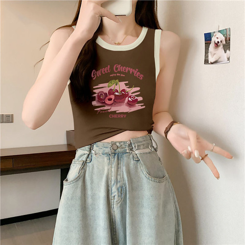 Camber vest for women's summer new style dopamine wear for a small man, sweet and spicy top