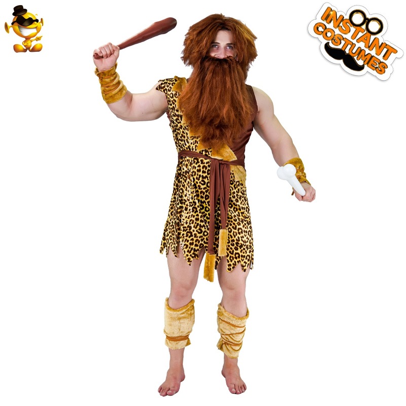 Halloween adulto original Mountain Top hombre cueva salvaje de los hombres traje ropa de fiesta traje de la etapa traje de juego de rol