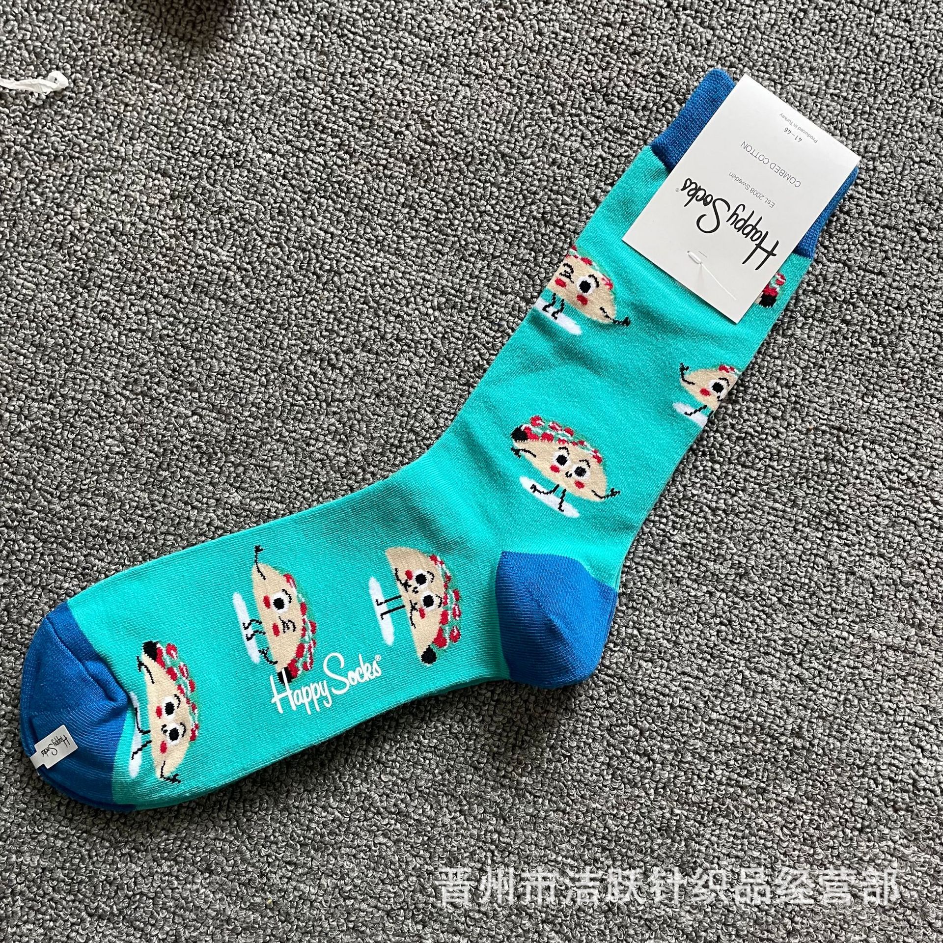Happy socks新品高品质ハイレザー男性ソックススウェーデンコットンソックスファッションソックスカップルinsロング美脚ソックス