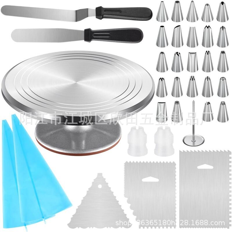 Amazon 51 piezas de aleación de aluminio torreta torreta de acero inoxidable raspador boquilla de enmarcado de crema