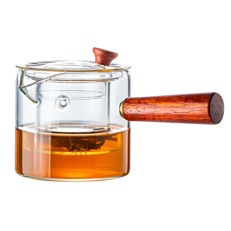 侧把茶壶高硼硅玻璃茶壶煮茶耐高温单壶直觉泡茶壶侧把烧水壶过滤|undefined