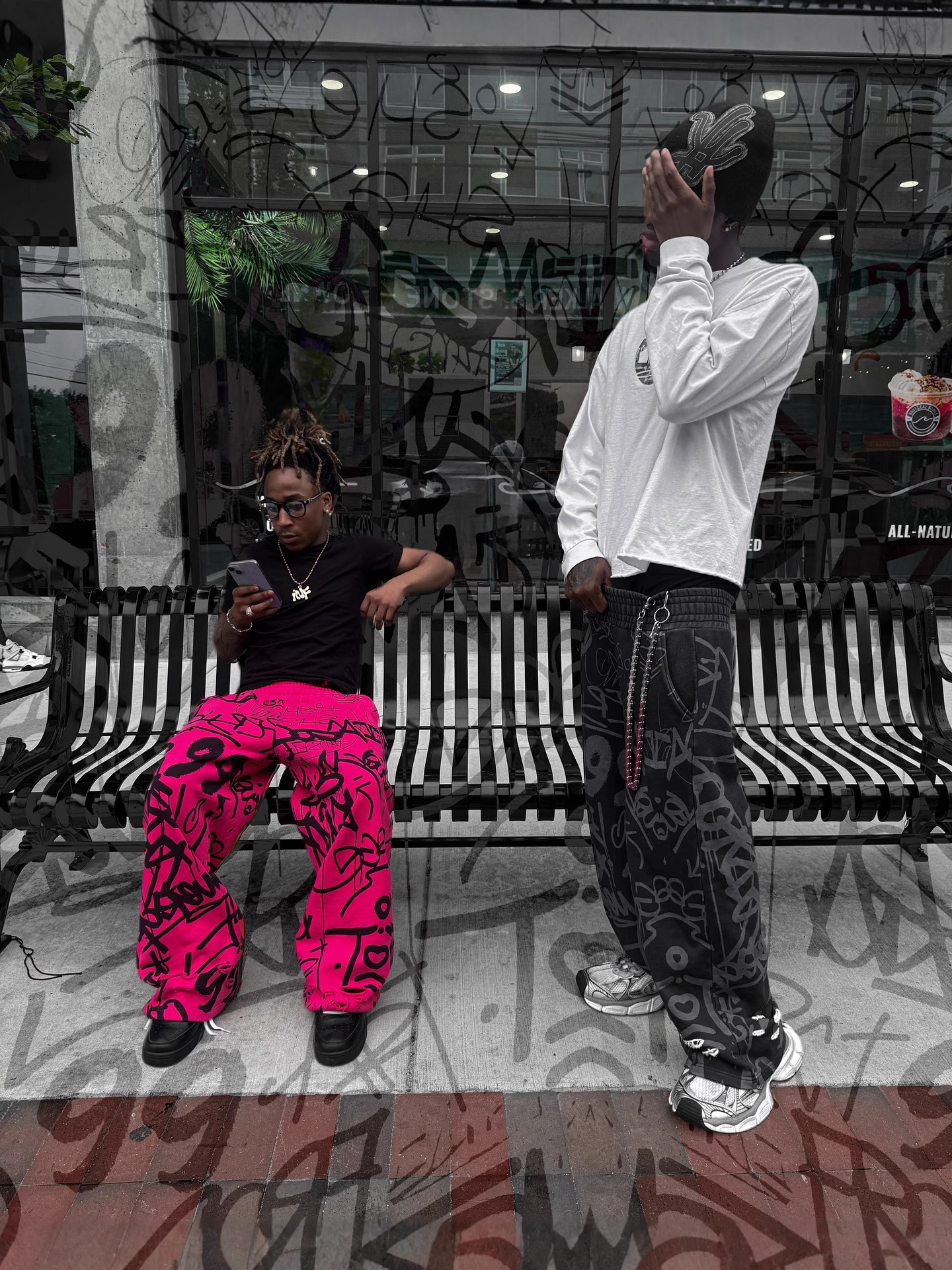 2025 sentido de diseño otoño y invierno Europa y Estados Unidos transfronterizos moda callejera relajada hip hop tendencia nuevos pantalones largos