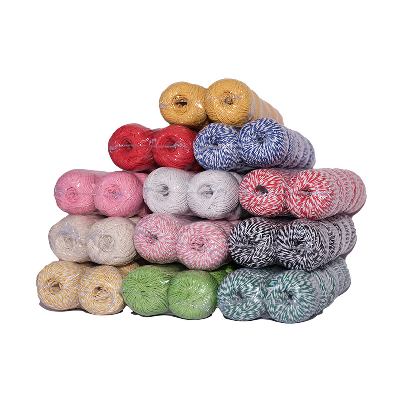 工厂店批发1.5mm双色棉线绳 包粽子绳粽子线 吊牌线分切长度棉绳