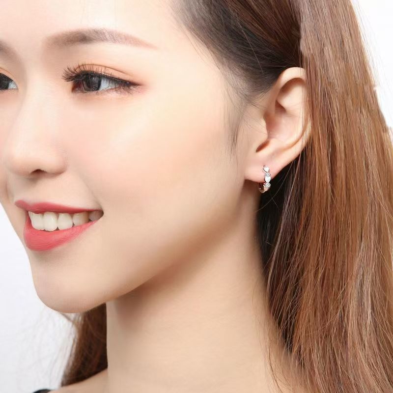 Deseo nuevo amor Zircon incrustado pendientes de nicho de diseño de alta sensación de auriculares ligeros de lujo auriculares al por mayor