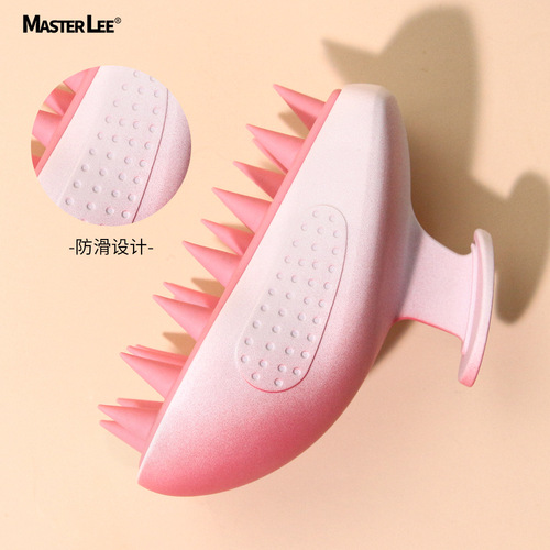 Original new girly powder silicone shampoo brush scalp massage comb household dry and wet shower shampoo brush wholesale