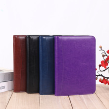 多功能拉链文件夹A4商务皮质经理夹公文包带计算器资料活页夹批发