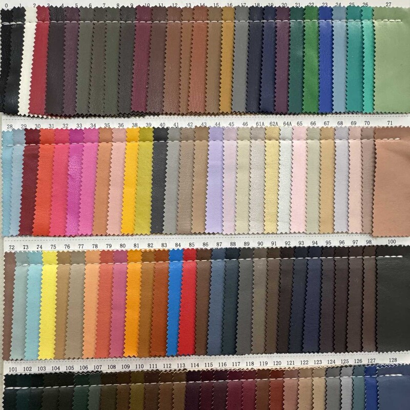 Pu Leather Soft Fabric Artificial Leather Clothing Quilting Elastic Lambskin Pattern Soft Bag Cosmetic Bag Fabric Elastic and Soft