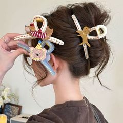 小众设计卡通抓夹女高级感2025新款后脑勺盘发鲨鱼夹大号发夹发饰