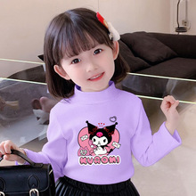 Y2332#德绒保暖女童打底衫儿童打底衫秋冬季半高领秋装长袖体恤潮