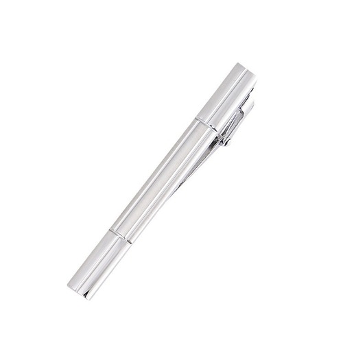 Men's tie clip, formal silver brushed glossy tie clip, simple and simple business office leader collar clip
