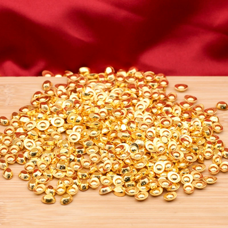 Оптовая продажа Cai Cai сплав мини маленький слиток украшения сплошной имитация слитка золотой слиток металлические поделки оптом